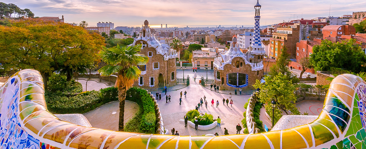 Europe Spain Barcelona Park Guell