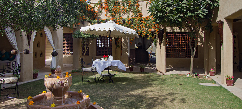 Asia India Rajasthan Mihir Garh Inner Courtyard