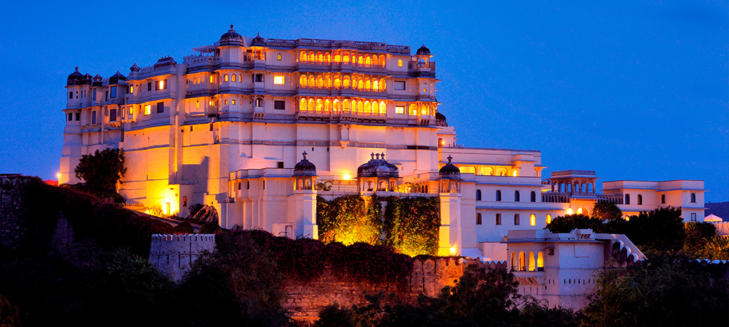 Asia India Rajasthan RAAS Devigarh Exterior Night