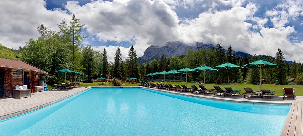 Europe Germany Krun Schloss Elmau nature spa pool