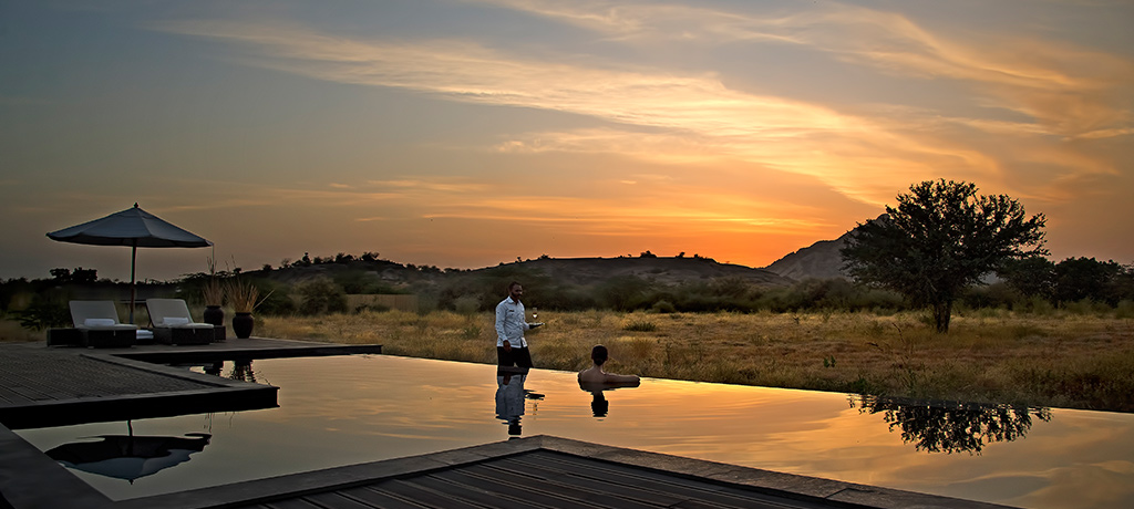 India Rajasthan Sujan Jawai Leopard Camp Pool