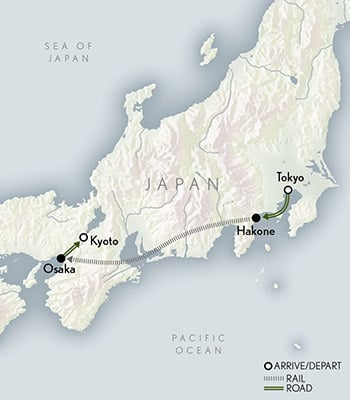 Private Japan Itinerary Map
