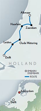 Panache - Holland Itinerary Map