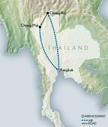 Short Escape: Thailand Itinerary Map