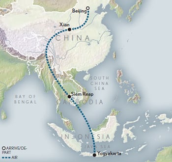 Wings Over Asia’s Iconic Monuments Itinerary Map