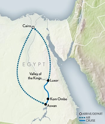 Egypt in a Week Itinerary Map